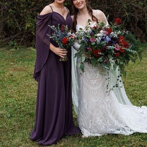 Azazie Cienna Plum Bridesmaid Dress